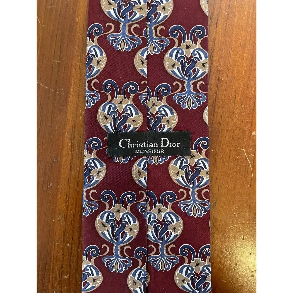 Vintage Christian Dior Monsieur Tie, All Silk, Made in the USA